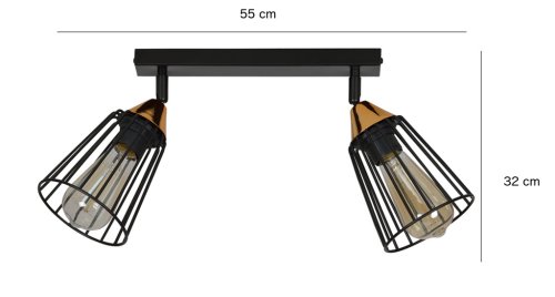 Люстра потолочная лофт EMIBIG Vesta Black 392/2B