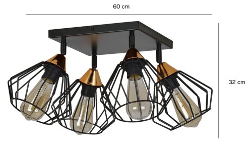 Люстра лофт EMIBIG Vesta Black 392/4A 