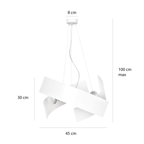 Люстра подвес современная Emibig Modo White 585/1