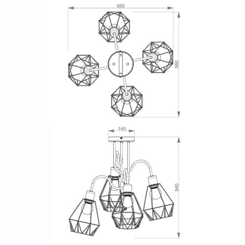 Люстра лофт LUMINEX Bergen 0310