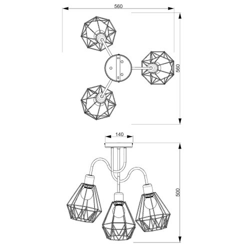 Люстра лофт LUMINEX Bergen 0315