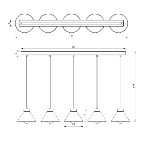 Люстра подвес LUMINEX Demet 0629