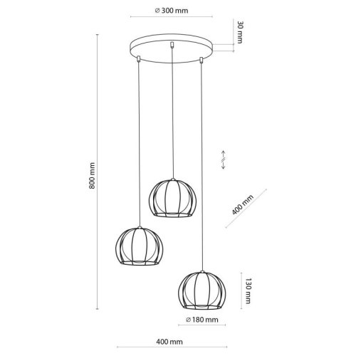 Люстра подвес TK Lighting BENIAMIN 4812