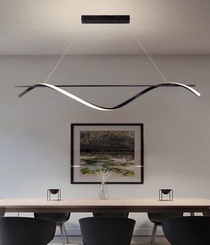 Люстра светодиодная Sirius 9201 BK 28W LED с пультом+диммер