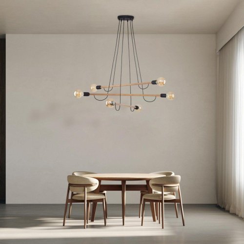 Люстра подвес лофт TK Lighting Helix Wood 4953