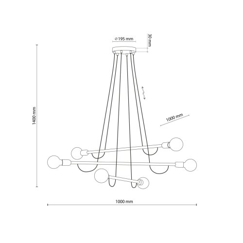 Люстра подвес лофт TK Lighting Helix Wood 4953