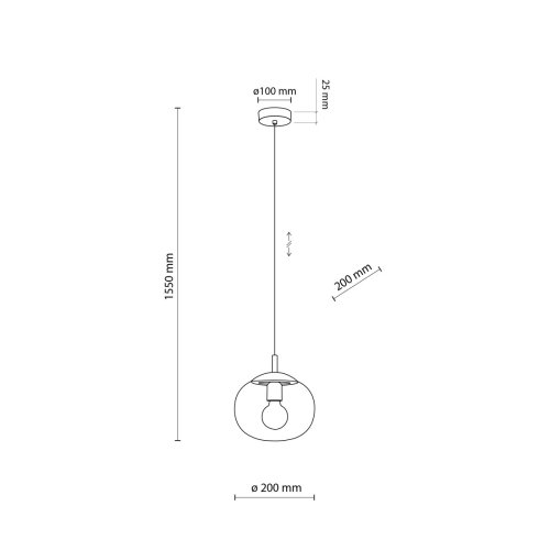 Люстра подвес TK Lighting Vibe Graphite 5825