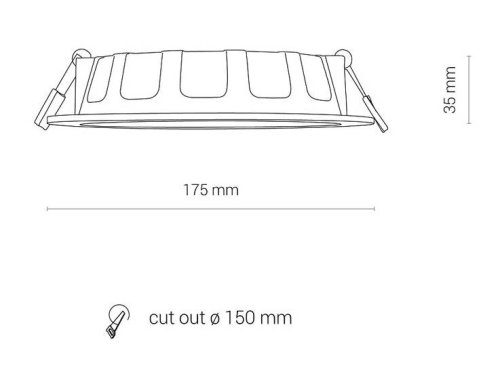 8777 Точковий світильник Nowodvorski CL KOS LED 16W, 3000K WHITE CN