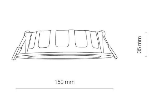 8780 Точковий світильник Nowodvorski CL KOS LED 10W, 3000K WHITE CN