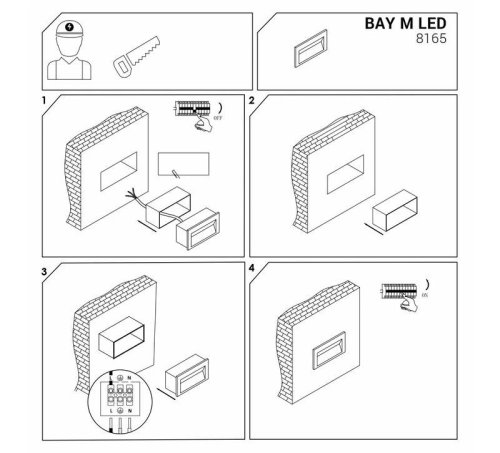 8165 Вуличний світильник Nowodvorski BAY LED M CN