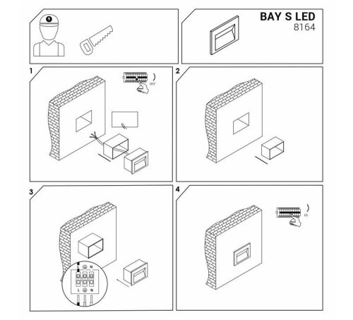 8164 Вуличний світильник Nowodvorski BAY LED S CN