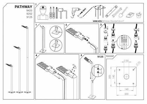 9125 Світильник вуличний Nowodvorski PATHWAY LED L PL
