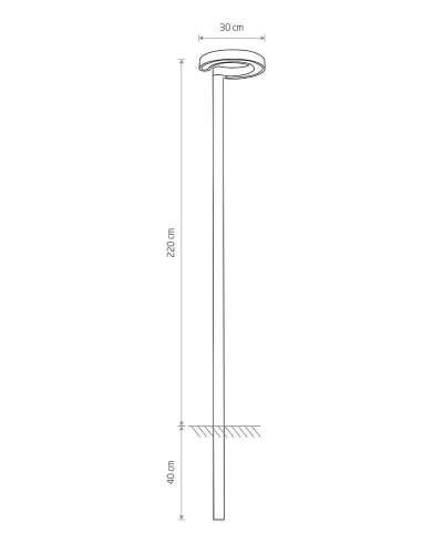 9185 Світильник вуличний Nowodvorski POLE LED I stojąca CN