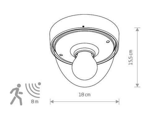 7964 Світильник вуличний Nowodvorski NOOK GRAPHITE SENSOR PL