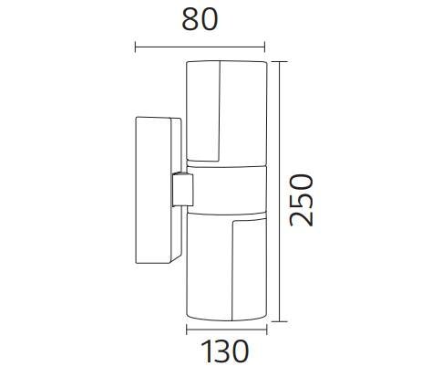 Светильник фасадный Horoz Electric LED IMPERIAL-2 2х7W