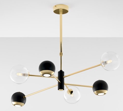 Люстра современная JUPITER MOKA 1967 MO6 CZ/MS TR