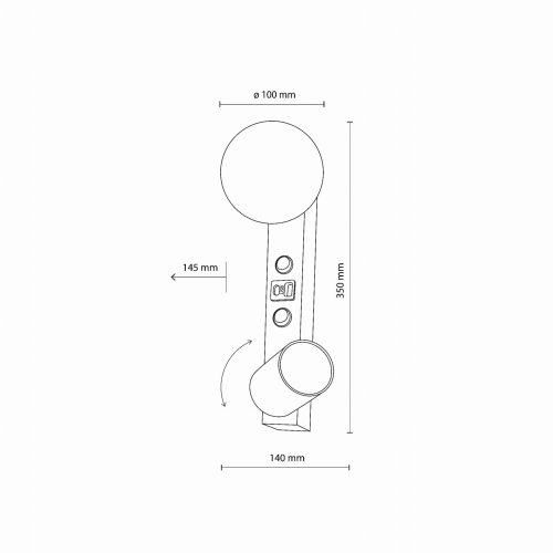 Светильник настенный(бра) TK Lighting VOX 10152 USB