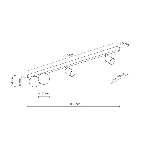 Светильник потолочный TK Lighting VOX 10002