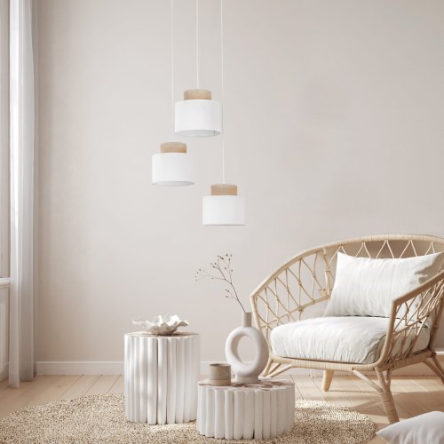 Люстра з абажурами TK Lighting Duo White Juta 2594