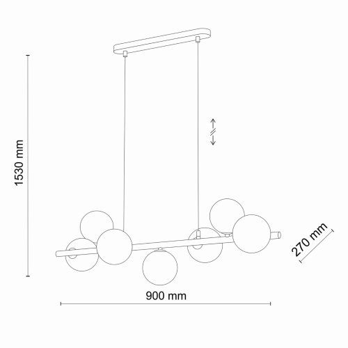 Люстра подвес TK Lighting Estera Black 5666