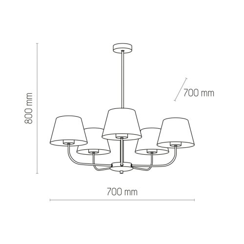 Люстра с абажурами TK Lighting Chicago 3989
