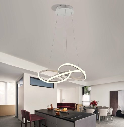 Люстра светодиодная Sirius S9603 WT 76W LED с пультом