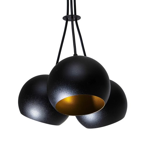 Люстра подвес лофт Atmolight Bowl C150-3 BlackM-Gold
