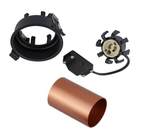 10801 Світильник вбудований Nowodvorski MONO SLIDE BLACK/COPPER PL