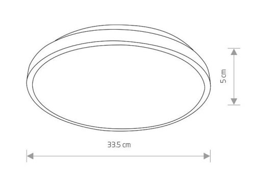 10971 Світильник Nowodvorski AGNES ROUND LED PRO BLACK 22W 3000K IP44 CN