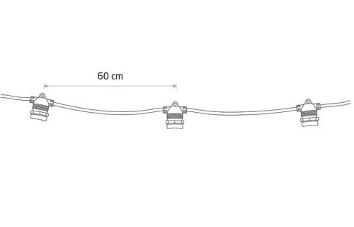7873 Гірлянда Nowodvorski FESTOON LIGHTS 10XE27, 6M, IP65 CN