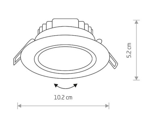 8990 Світильник вбудований Nowodvorski EOL LED 5W, 4000K CN