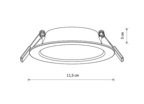 10536 Світильник вбудований Nowodvorski MYKONOS LED 6W, 4000K, WH CN