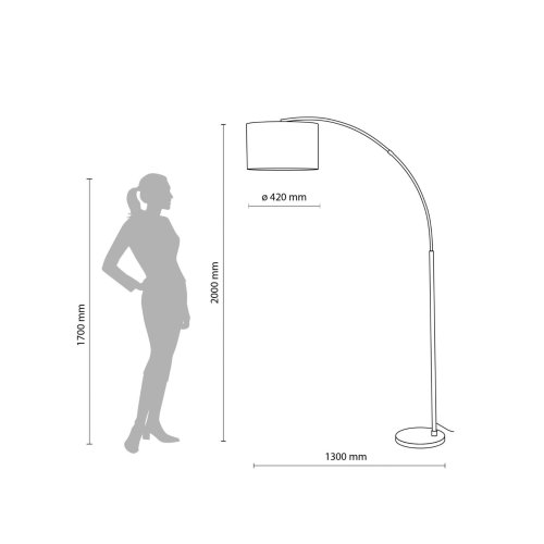 Торшер с абажуром TK Lighting ZENITH 16023