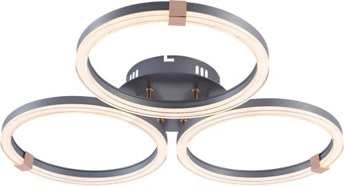 Люстра светодиодная Sirius 3906/3H SR+GD 96W LED с пультом+диммер