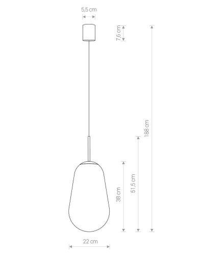 7797 Підвісний світильник Nowodvorski PEAR BLACK L PL