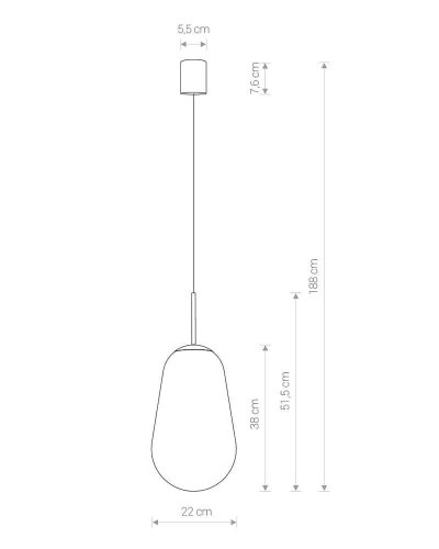 7798 Підвісний світильник Nowodvorski PEAR BLACK M PL