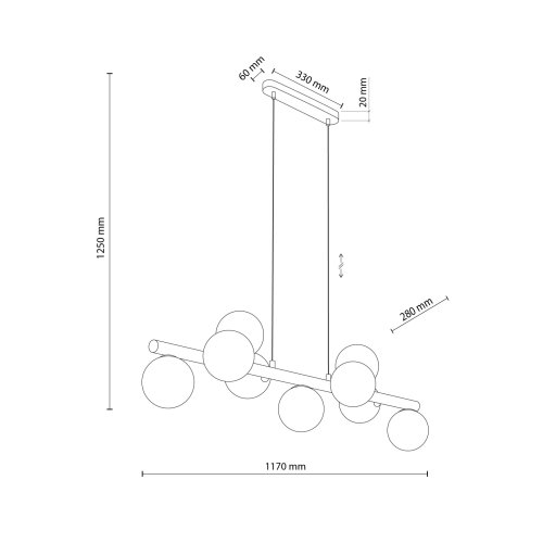 Люстра подвес TK Lighting Estera Wood 10273