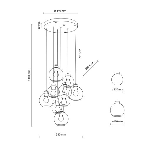 Люстра TK Lighting CUBUS MIX 10247