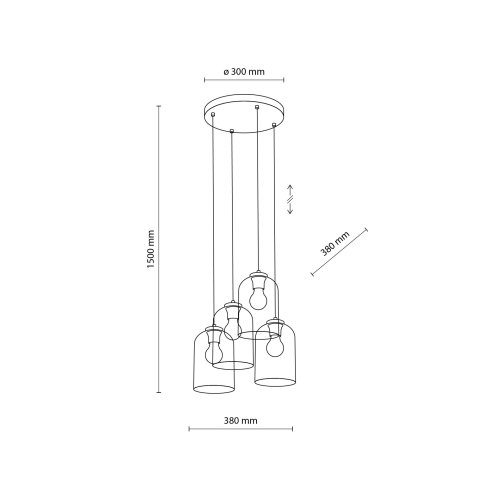 Люстра подвес TK Lighting MOLLY 10301