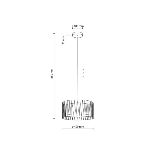Люстра з абажуром TK Lighting HARMONY NATURE 4562