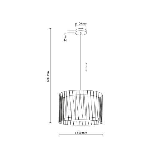 Люстра з абажуром TK Lighting HARMONY NATURE 4557