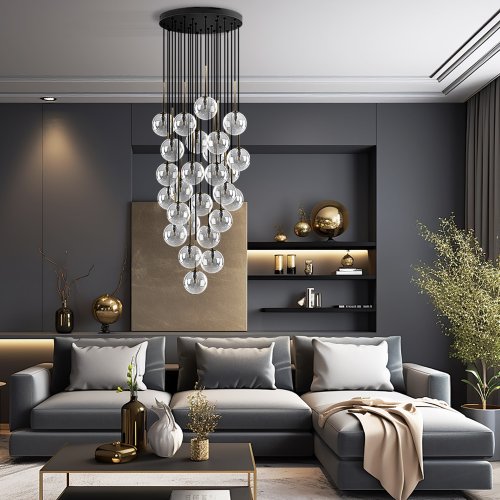 Люстра подвес TK Lighting Nilos Black/Gold 10099