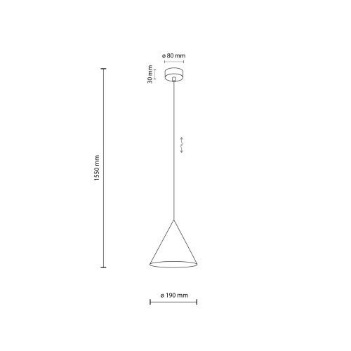 Люстра подвес TK Lighting CONO BLACK 10058
