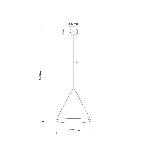 Люстра подвес TK Lighting CONO BLACK 10057
