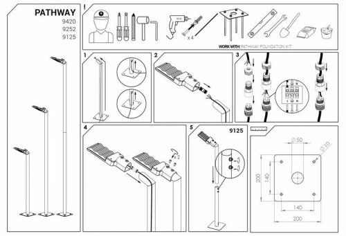 9252 Світильник вуличний Nowodvorski PATHWAY LED M PL