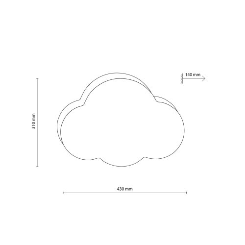 Світильник стельовий TK Lighting CLOUD LINEN 10006