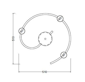 Люстра потолочная SL 1400-3 BK+GD