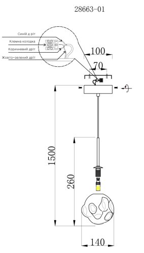 Люстра підвісна Laguna Lighting 28663-01