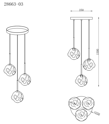 Люстра підвісна Laguna Lighting 28663-03