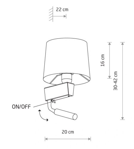 8214 Бра Nowodvorski CHILLIN BLACK II VGN/G PL